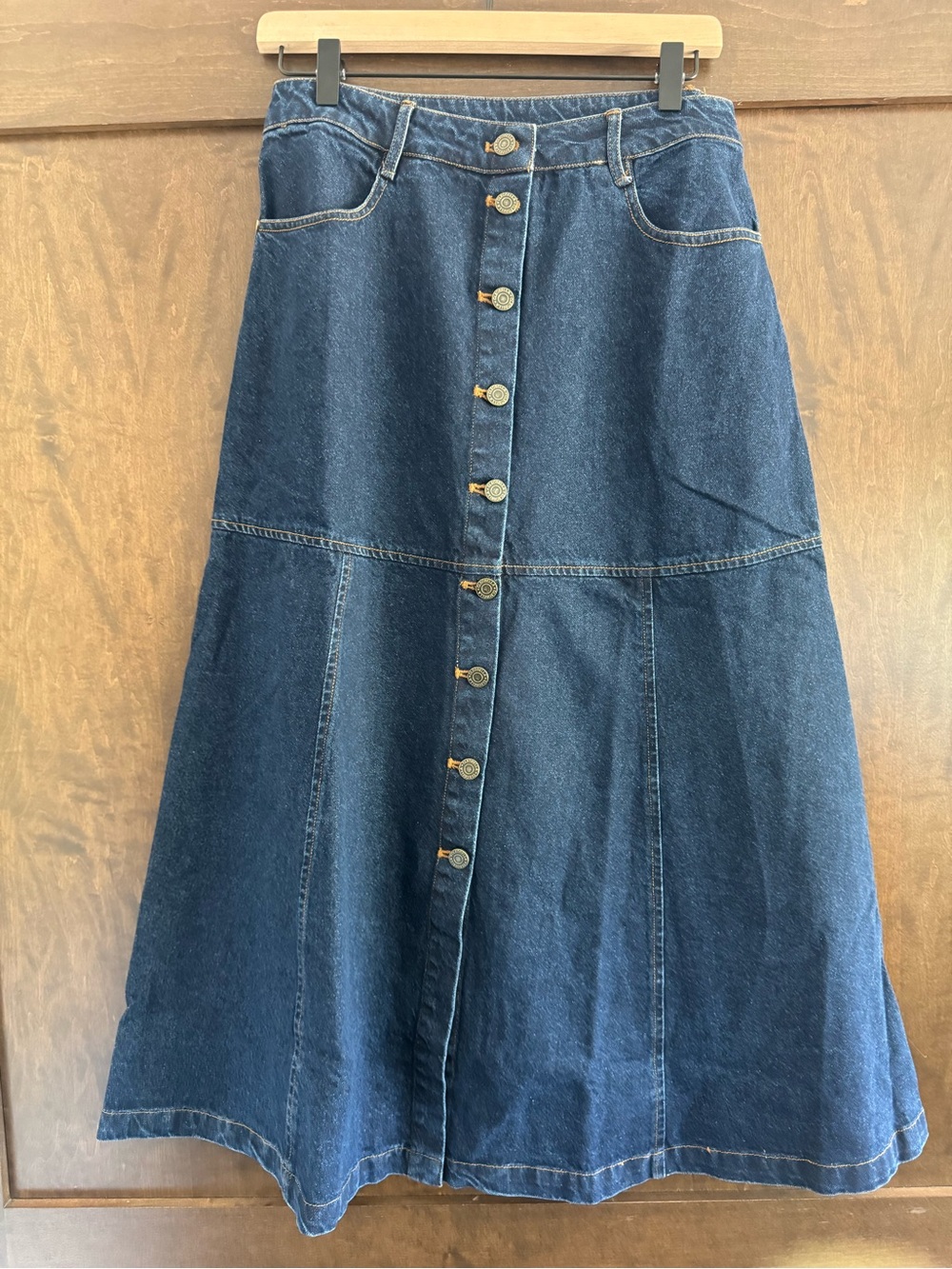 NWT Cleobella Josie Midi Skirt In Dark Denim 28